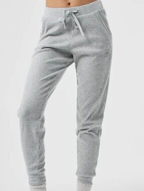 Ribbed Wide legged- Gray